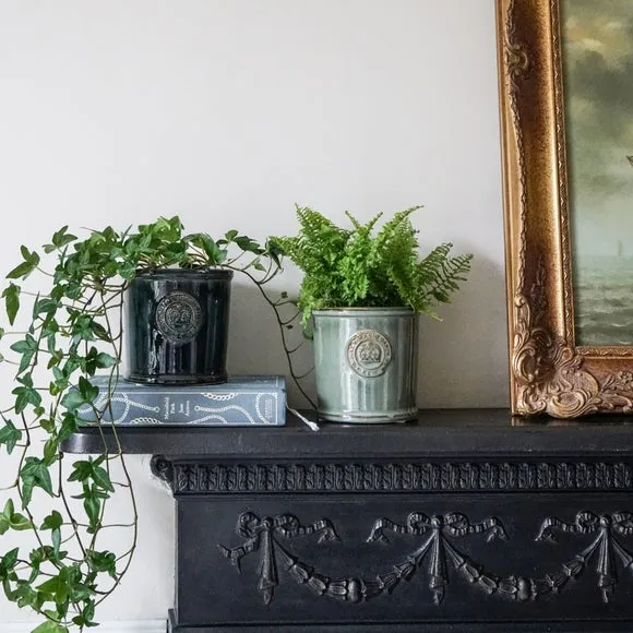 Reactive Glaze Plant Pot - Sage, Ceramic