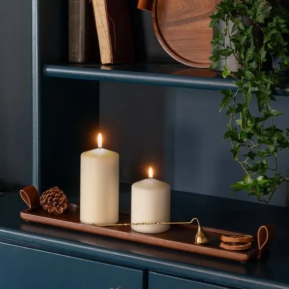Rectangle Candle Tray - Walnut, Acacia Wood image