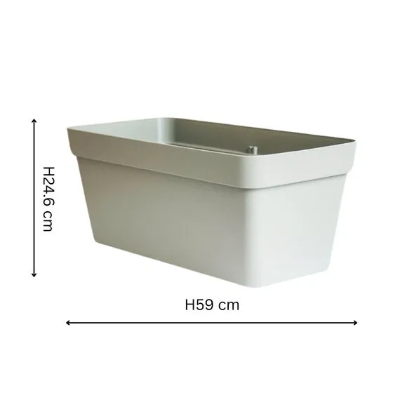 Rectangle Planter with Wheels - Sage, Plastic