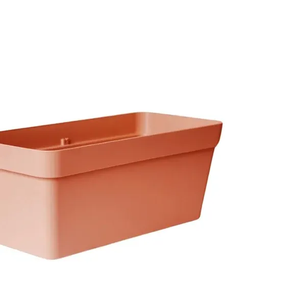 Rectangle Planter with Wheels - Terracotta, Plastic