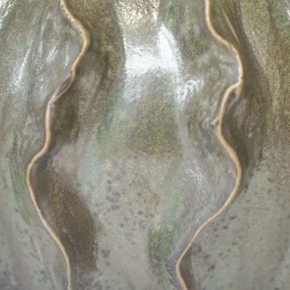 Scarlet Coral Reef Ceramic Vase - Green, Ceramic