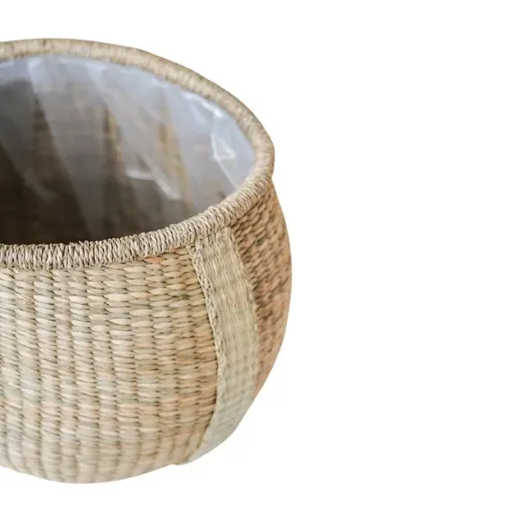 Set of 2 Plant Pots - Natural, Seagrass