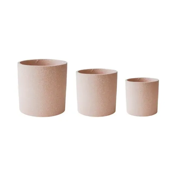 Set of 3 Plant Pots - Blush, Terrazzo image