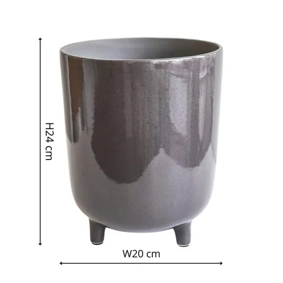 Speckled Plant Pot - Grey