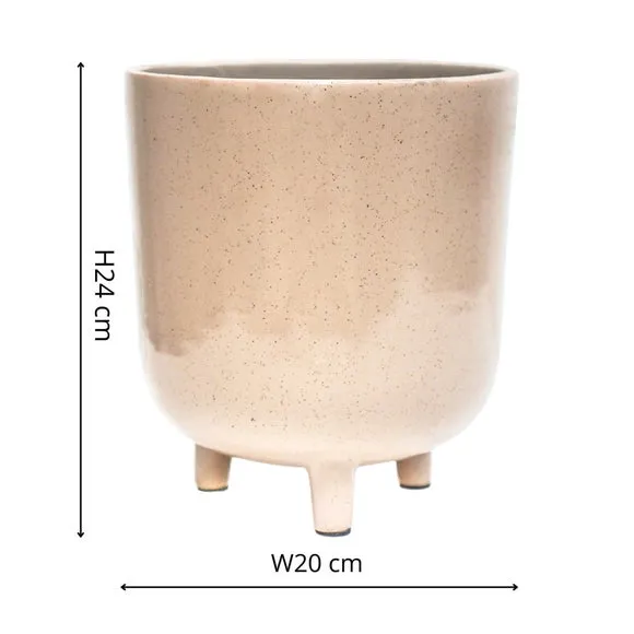 Speckled Plant Pot - Oatmeal