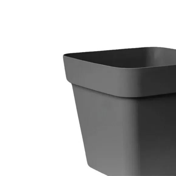 Square Planter with Wheels - Anthracite, Plastic