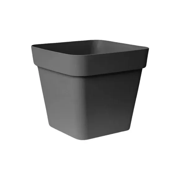 Square Planter with Wheels - Anthracite, Plastic image