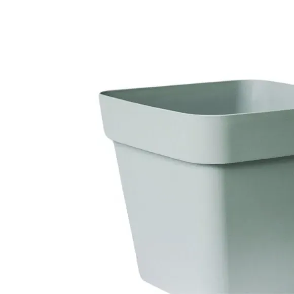 Square Planter with Wheels - Sage, Plastic