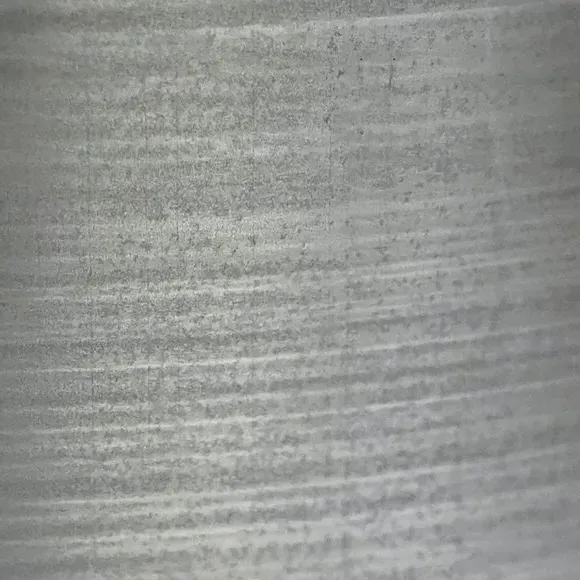 Steel Plant Pot with Brushed Finish - Pewter