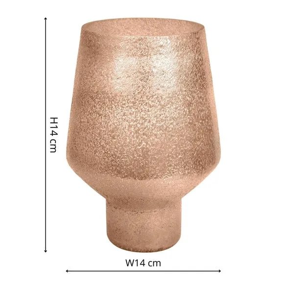 Tall Curved Glass Vase - Gold, Recycled Glass