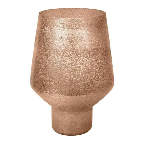 Tall Curved Glass Vase - Gold, Recycled Glass