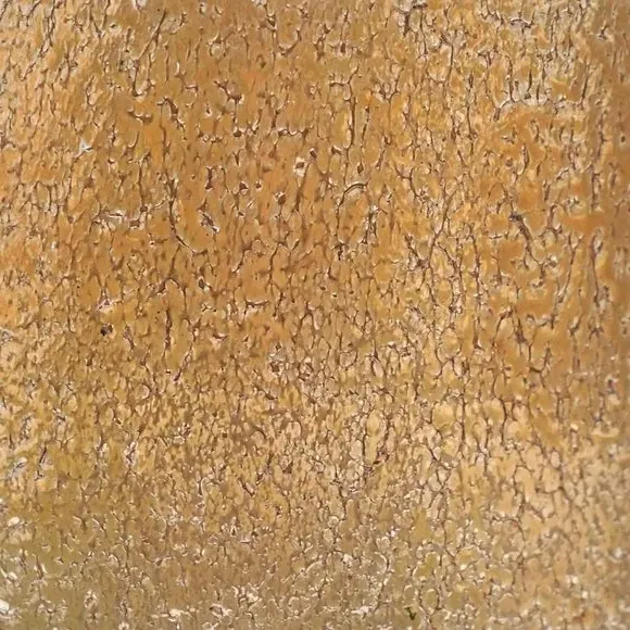 Tall Glass Vase with Metallic Finish - Gold