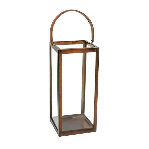 Tall Lantern with Handle - Copper, Metal image