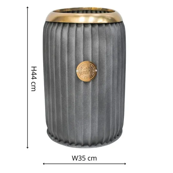 Tall Plant Pot - Grey, Galvanised Steel