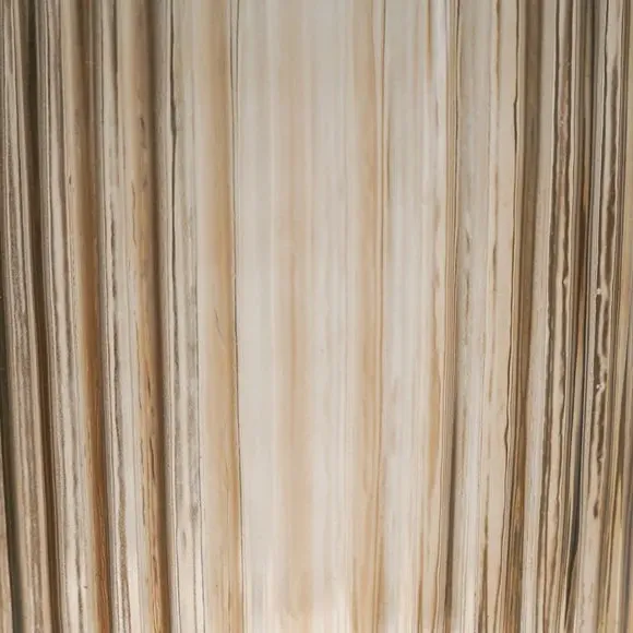Tall Ribbed Vase - Apricot