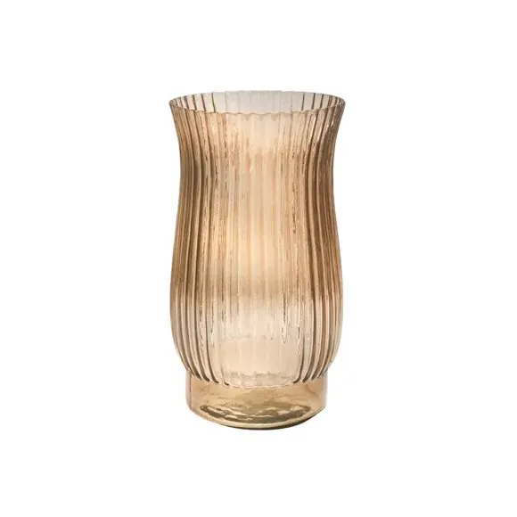 Tall Ribbed Vase - Apricot image