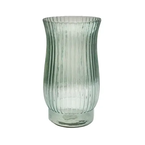 Tall Ribbed Vase - Sage