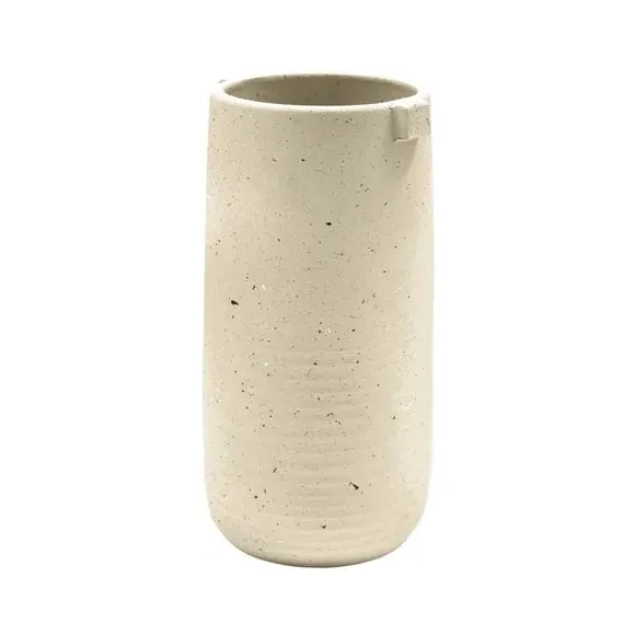 Tall Vase with Handles - Oatmeal, Terrazzo image