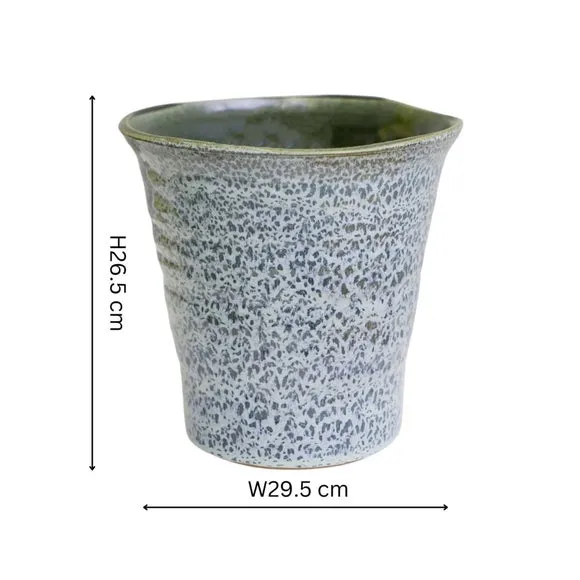 Tapered Plant Pot - Blue, Terracotta