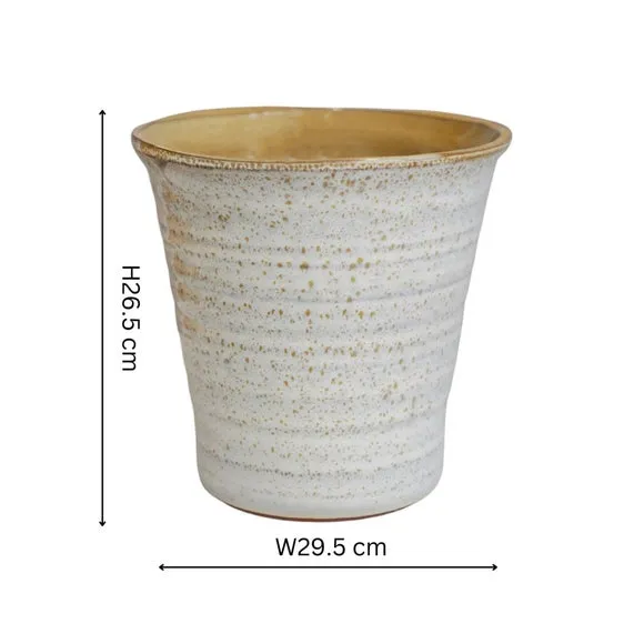 Tapered Plant Pot - Cream, Terracotta