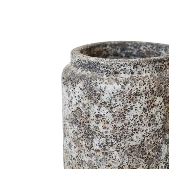 Textured Plant Pot - Grey