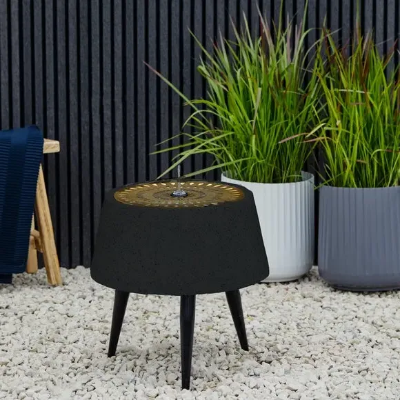 Water Feature on Stand with LED - Charcoal image