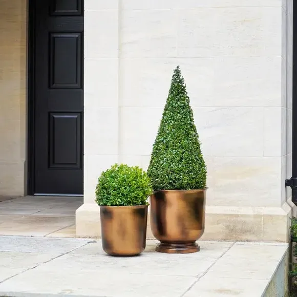 Wide Plant Pot with UV Protection - Copper, Metal image