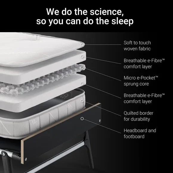 Double Folding Bed with Mattress - White, Steel