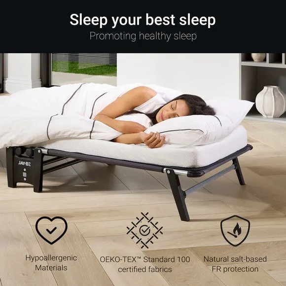 Folding Bed with e-Fibre Mattress - White
