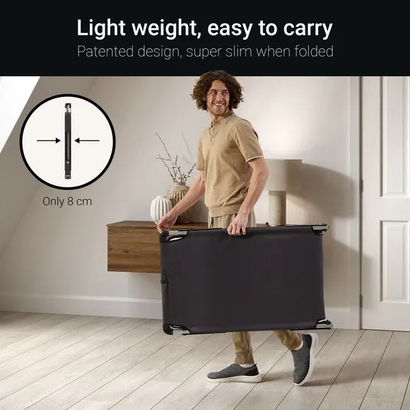 Folding Bed with Mattress Pad - White, Steel