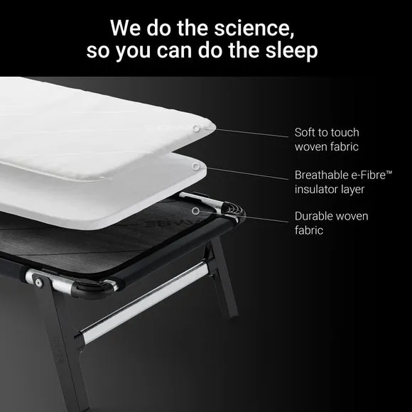 Folding Bed with Mattress Pad - White, Steel