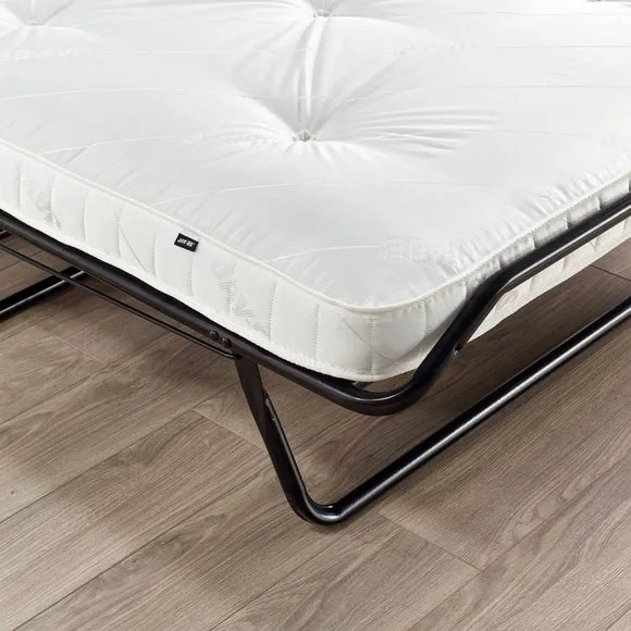 Folding Bed with Pocket Springs - Black, Metal