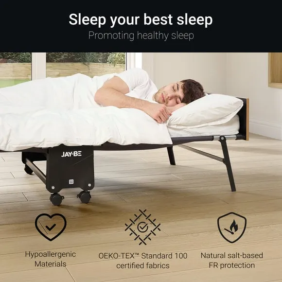 Rollaway Folding Bed with Memory Foam - White