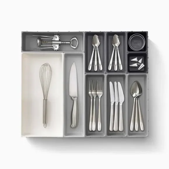 10-Piece Drawer Organiser Set - Grey