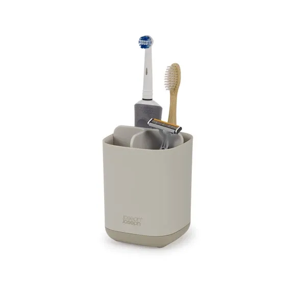 3-Section Toothbrush Caddy - Ecru