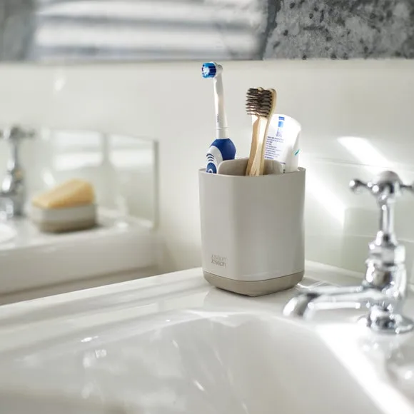 3-Section Toothbrush Caddy - Ecru image