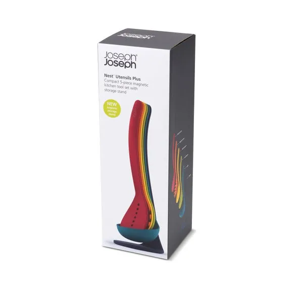 5-Piece Nesting Utensil Set - Multicolor, Nylon