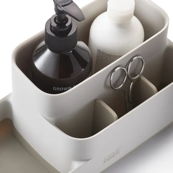 Bathroom Caddy with Compartments - Ecru
