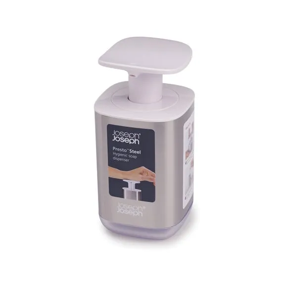 Steel Soap Dispenser - White, Stainless Steel