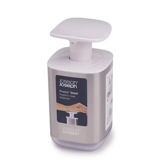 Steel Soap Dispenser - White, Stainless Steel