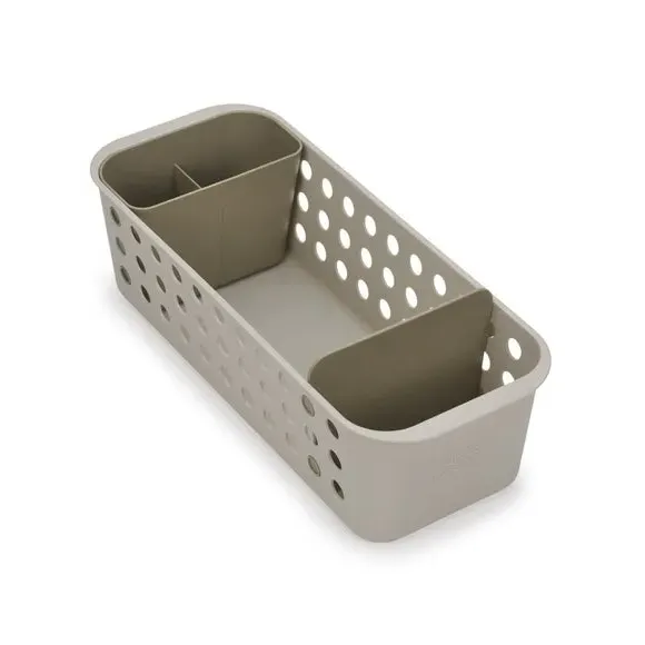 Storage Basket with Removable Tray - Ecru