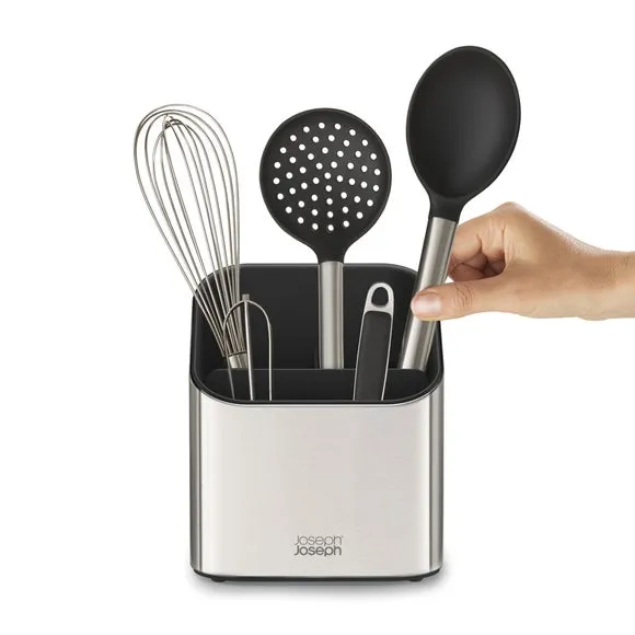 Tiered Utensil Pot - Grey, Stainless Steel