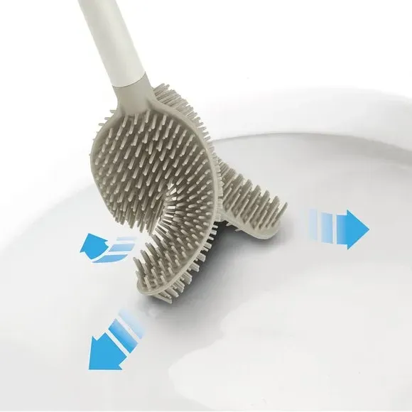 Toilet Brush with Flexible Head - Ecru