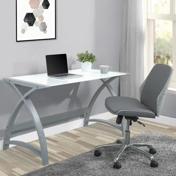 Armless Office Chair with Tilt - Grey