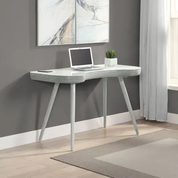 Desk with Storage Drawer - Grey, Wood Veneer image