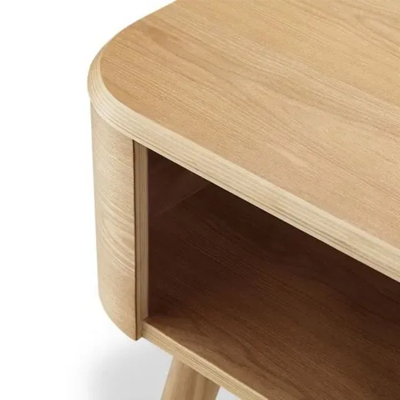 Side Table with Storage - Oak, Wood Veneer
