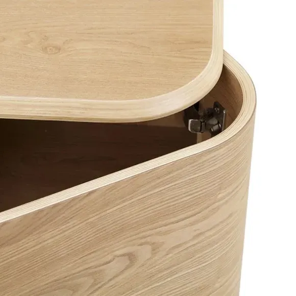 TV Stand with Curved Doors - Oak, Wood Veneer