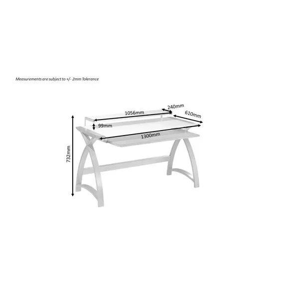 Wide Desk with Monitor Shelf - Oak, Wood Veneer