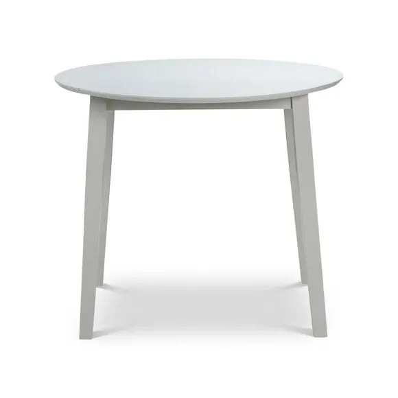 2-4 Seater Round Drop Leaf Dining Table - Grey