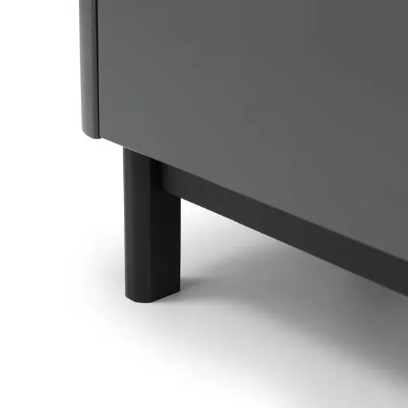 2-Drawer Bedside Table - Grey, Wood